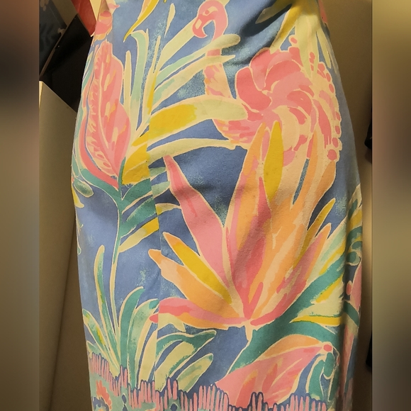 Lilly Pulitzer Sophiletta Dress Bennet Blue Showstopper Print UPF 50+ Size M - Picture 10 of 17
